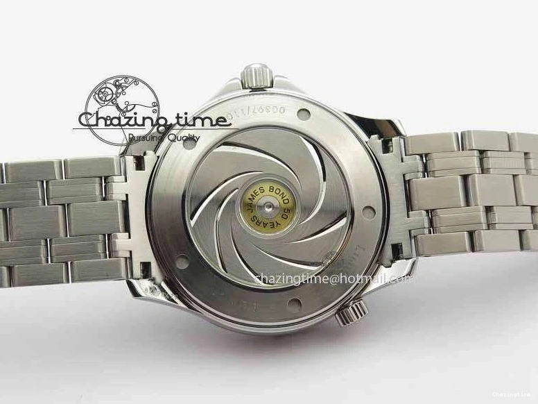 0123 Seamaster 300M 007 SS MK 1:1 Best Edition Black 007 Dial Ceramic Bezel On SS Bracelet A EasyCare 8178